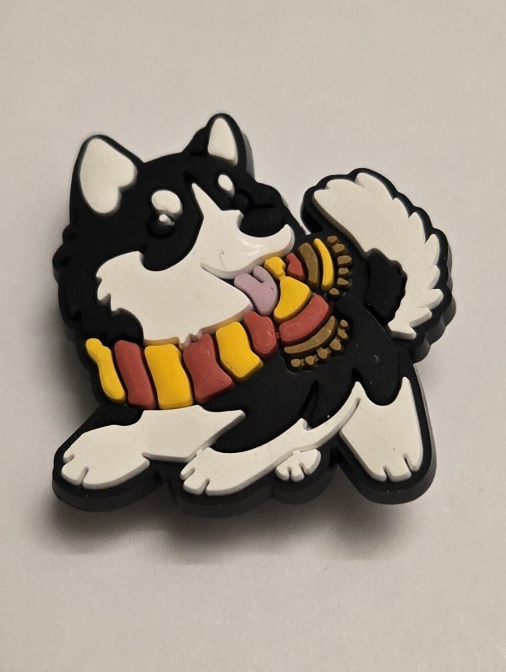 Siberian Husky Black & White Dog Croc Charm Shoe Charm